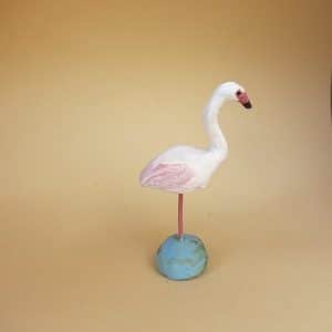 Flamant rose patte droite santon arlatenco